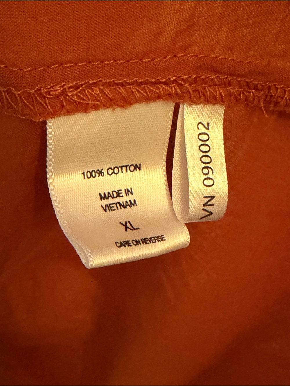 New York & Company Rust Orange Roll Tab Hi Low Button Down Utility Shirt XL - Picture 6 of 6